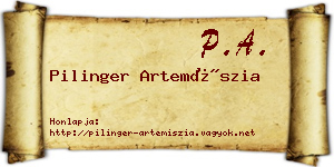 Pilinger Artemíszia névjegykártya